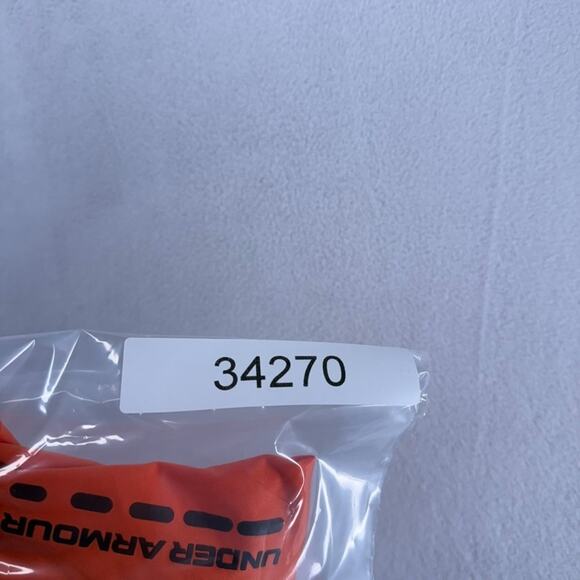 Under Armour Tank Top Men's medium Orange Black Fitted Heatgear Vent Gym NEW - Picture 9 of 9